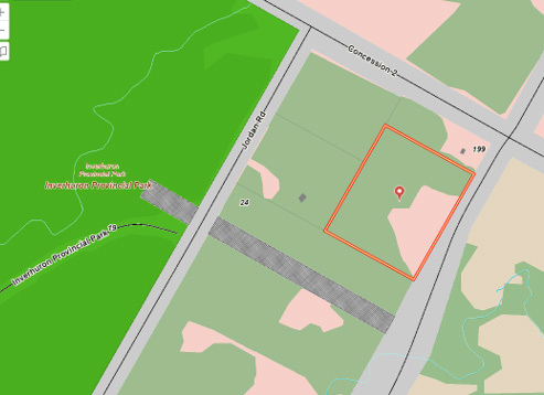 Illustrated aerial map of Inverhuron Lots 2, 3, 4 Albert W.
