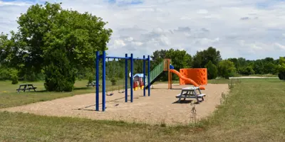 Playground equipment in Savage Park, Kincardine.