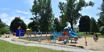 The playground equipment in MacPherson Park, Kincardine.